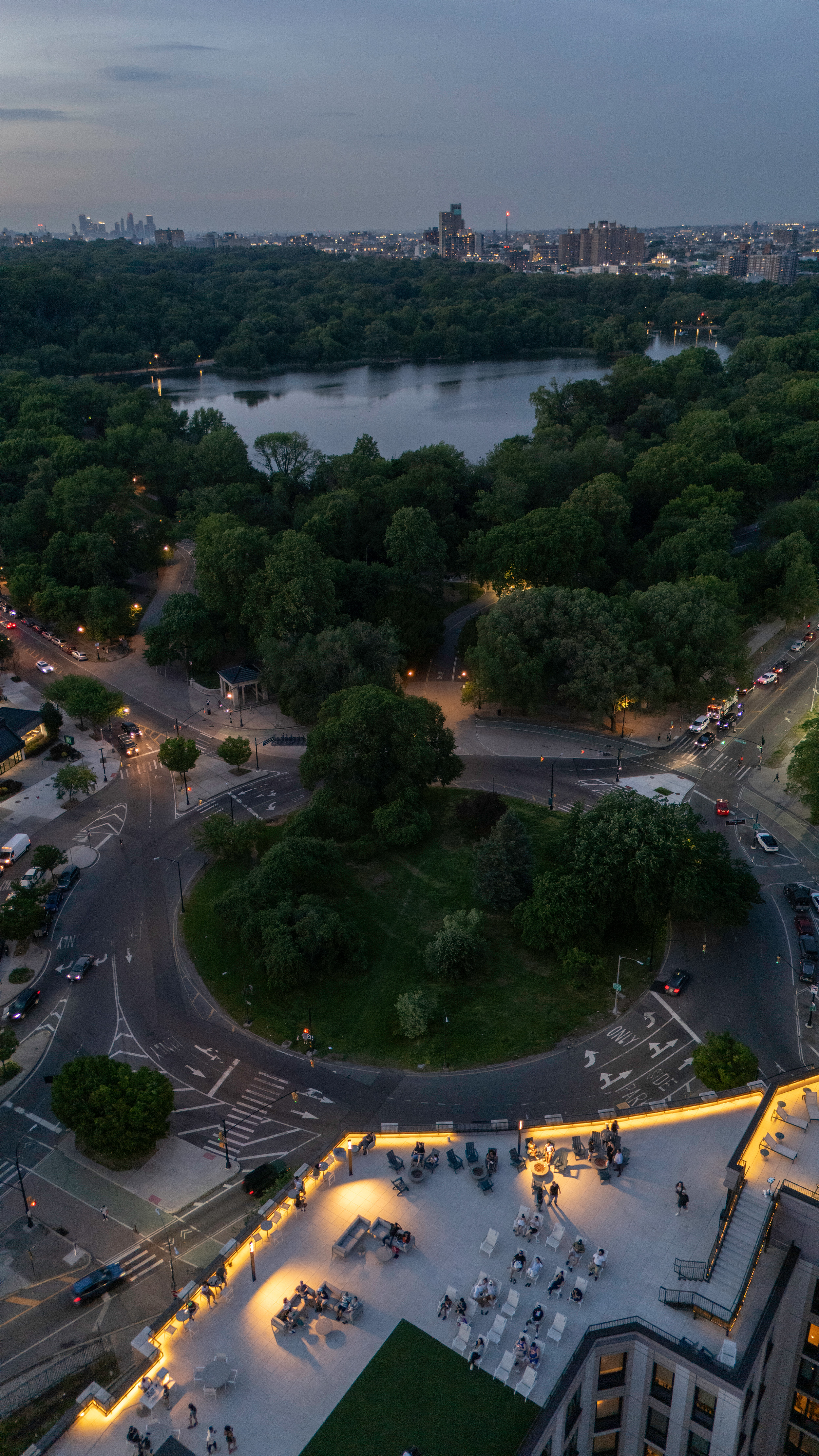 Prospect Park views from One Park Point apartments near Park Slope Brooklyn